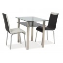 Стол обеденный SIGNAL MADRAS прозрачный/хром 90/60